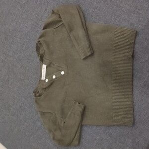 Petit Claire army green baby boy sweater 12 months